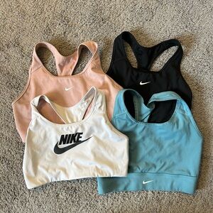 Nike Sports Bra Collection - Peach, Black, White, Aqua